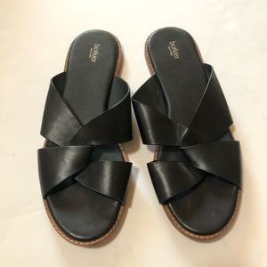 Botiker Sz 9.5 Black Zuri Twist Slip on Sandals